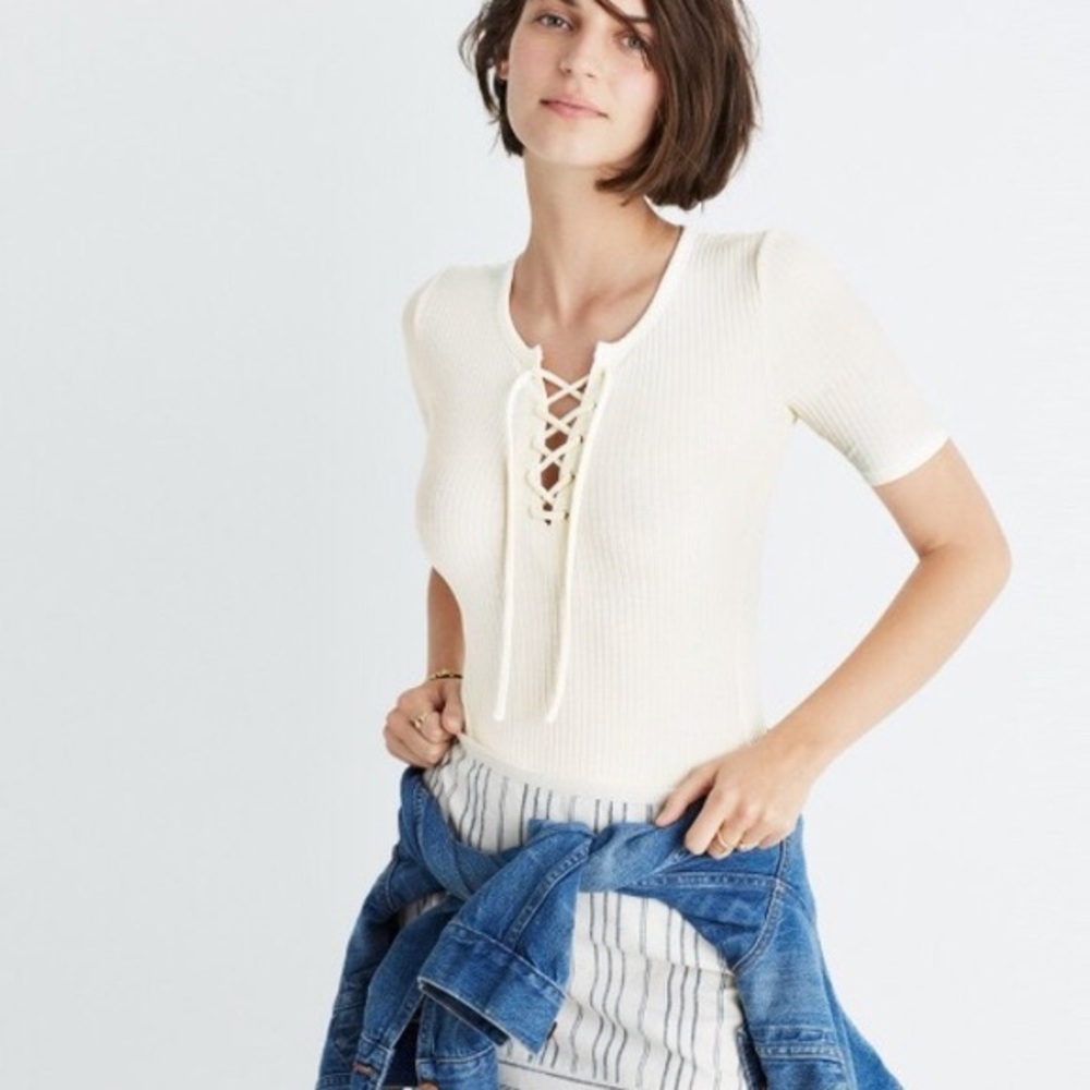 Madewell Lace up Bodysuit